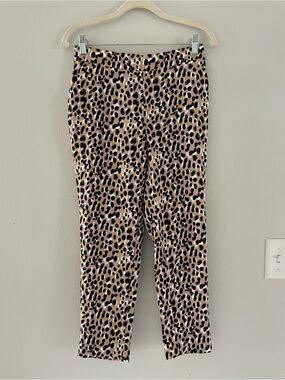 Banana Republic Factory Tan Leopard Print Ankle Hayden Pants
